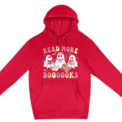 Cute Ghost Book Read More Books Funny Teachers Halloween Premium Pullover Hoodie