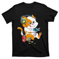 Cat Gaming Cat Lover Kawaii Video Games Gamer T-Shirt