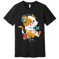 Cat Gaming Cat Lover Kawaii Video Games Gamer Premium T-Shirt