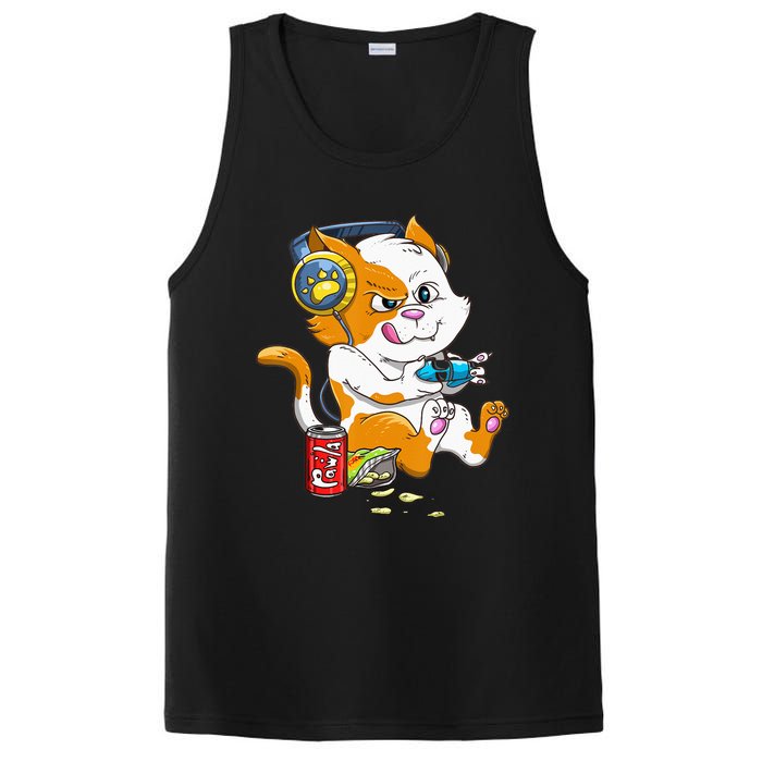 Cat Gaming Cat Lover Kawaii Video Games Gamer PosiCharge Competitor Tank