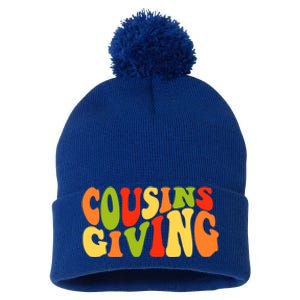 Cousins Giving Cute Pumpkin Cousin Crew Thanksgiving Family Gift Pom Pom 12in Knit Beanie