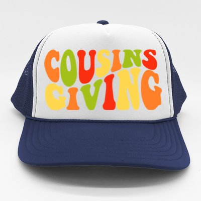 Cousins Giving Cute Pumpkin Cousin Crew Thanksgiving Family Gift Trucker Hat