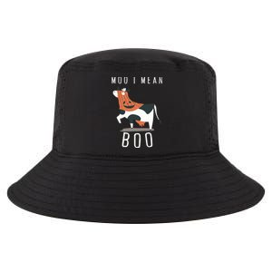 Cute Ghost Cow Moo I Mean Boo Halloween Funny Cow Lover Gift Cool Comfort Performance Bucket Hat