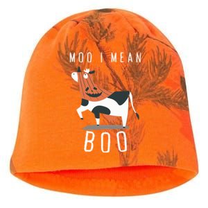 Cute Ghost Cow Moo I Mean Boo Halloween Funny Cow Lover Gift Kati - Camo Knit Beanie