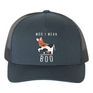 Cute Ghost Cow Moo I Mean Boo Halloween Funny Cow Lover Gift Yupoong Adult 5-Panel Trucker Hat