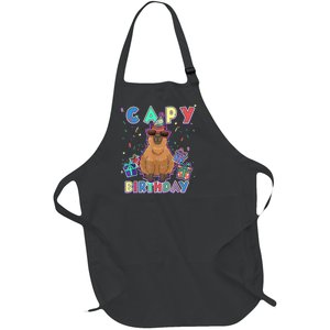 Capybara Gifts, Capy Birthday, Happy Birthday Capybara Full-Length Apron With Pockets