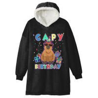 Capybara Gifts, Capy Birthday, Happy Birthday Capybara Hooded Wearable Blanket