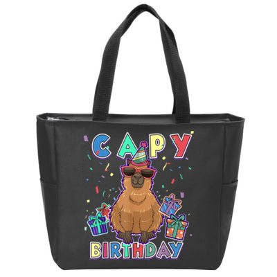 Capybara Gifts, Capy Birthday, Happy Birthday Capybara Zip Tote Bag