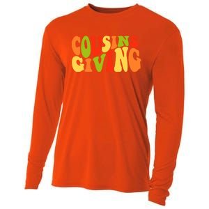 Cousins Giving Cute Pumpkin Cousin Crew Thanksgiving Family Gift Cooling Performance Long Sleeve Crew