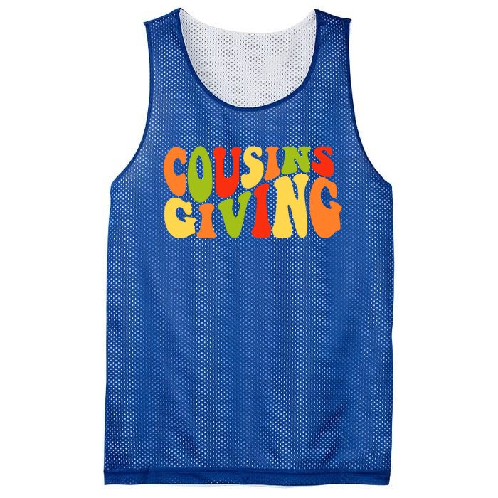 Cousins Giving Cute Pumpkin Cousin Crew Thanksgiving Family Gift Mesh Reversible Basketball Jersey Tank