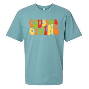 Cousins Giving Cute Pumpkin Cousin Crew Thanksgiving Family Gift Sueded Cloud Jersey T-Shirt