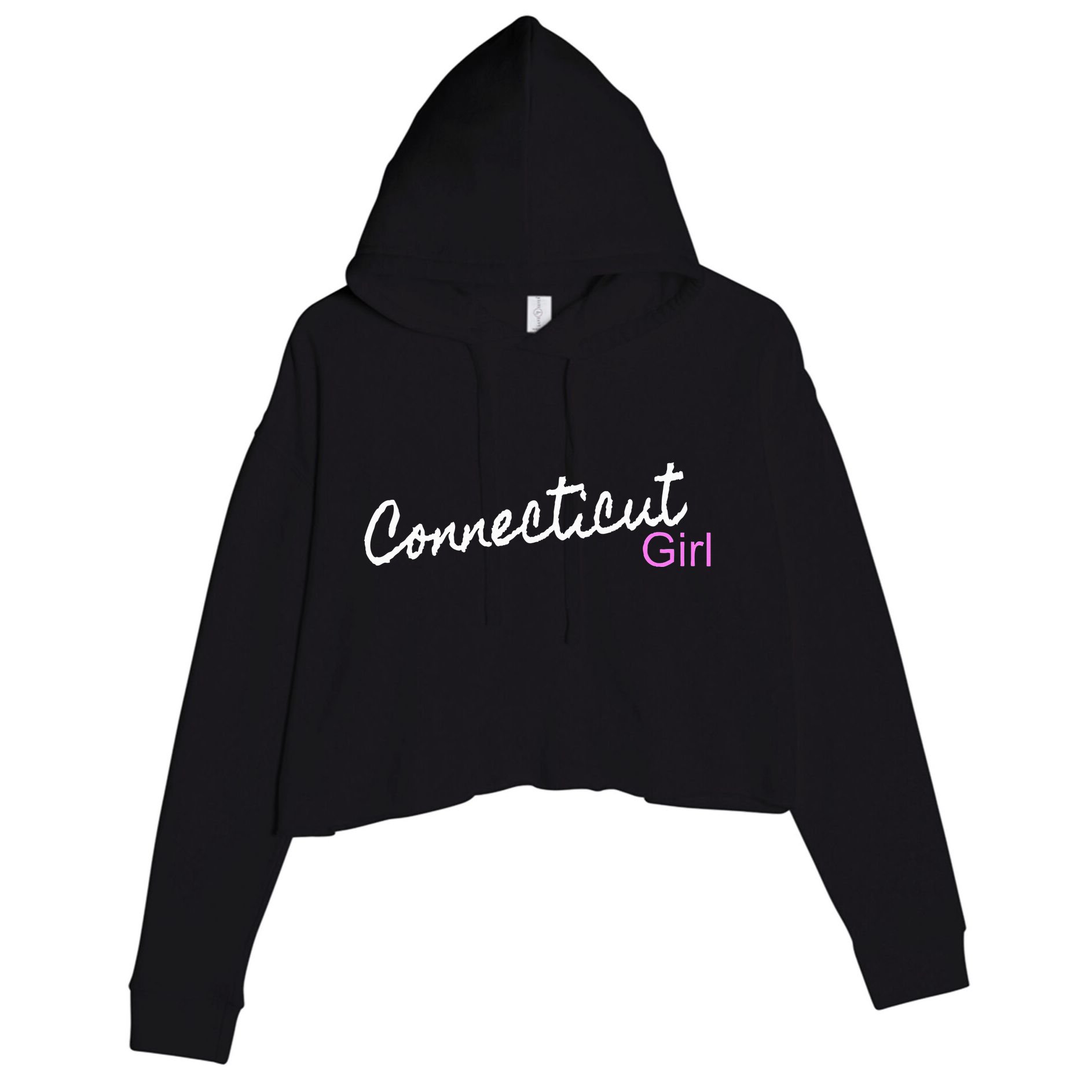 Connecticut Girl Crop Fleece Hoodie