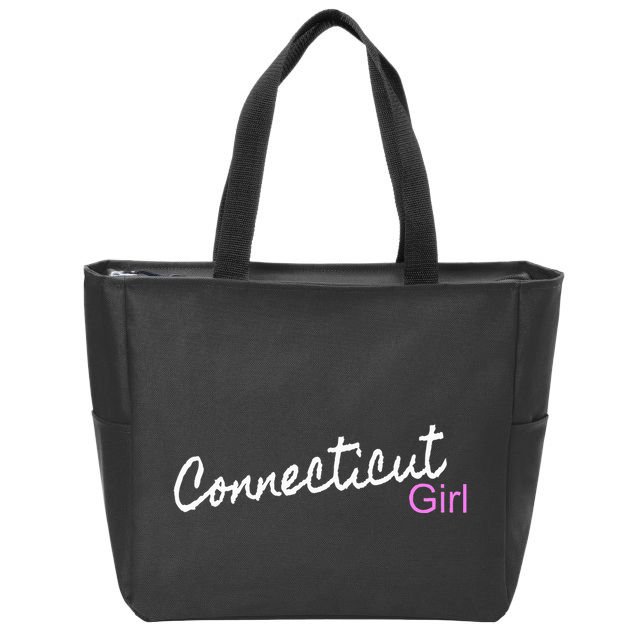 Connecticut Girl Zip Tote Bag