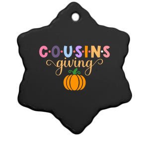 Cousins Giving Cute Pumpkin Cousin Crew Thanksgiving Family Gift Ceramic Star Ornament