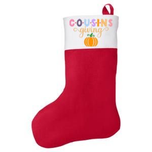 Cousins Giving Cute Pumpkin Cousin Crew Thanksgiving Family Gift Felt Holiday Christmas Stocking