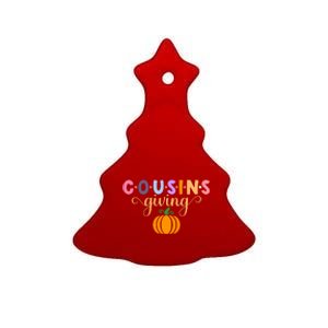 Cousins Giving Cute Pumpkin Cousin Crew Thanksgiving Family Gift Ceramic Tree Ornament