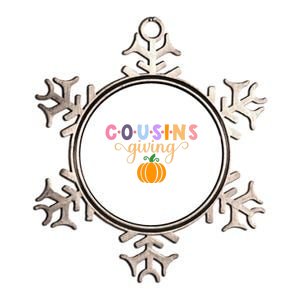 Cousins Giving Cute Pumpkin Cousin Crew Thanksgiving Family Gift Metallic Star Ornament