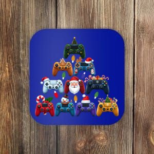 Christmas Gaming Controllers Xmas Tree Gamer Gift Coaster