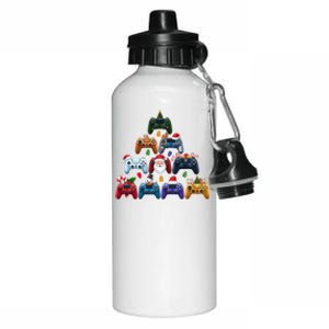 Christmas Gaming Controllers Xmas Tree Gamer Gift Aluminum Water Bottle