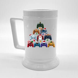 Christmas Gaming Controllers Xmas Tree Gamer Gift Beer Stein