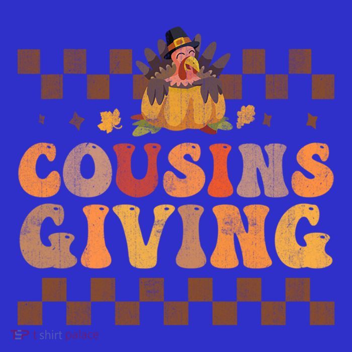 Cousins Giving Cute Turkey Cousin Crew Thanksgiving Family Gift T-Shirt