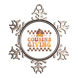 Cousins Giving Cute Turkey Cousin Crew Thanksgiving Family Gift Metallic Star Ornament