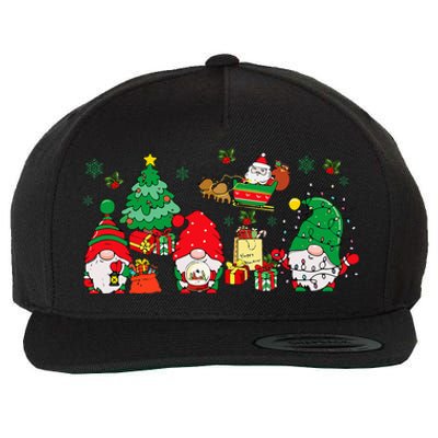 Cute Gnomes Christmas Santa Claus Gnome Xmas Family Matching Wool Snapback Cap