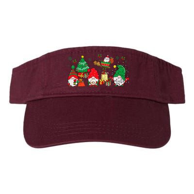 Cute Gnomes Christmas Santa Claus Gnome Xmas Family Matching Valucap Bio-Washed Visor