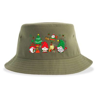 Cute Gnomes Christmas Santa Claus Gnome Xmas Family Matching Sustainable Bucket Hat