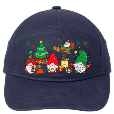 Cute Gnomes Christmas Santa Claus Gnome Xmas Family Matching 7-Panel Snapback Hat