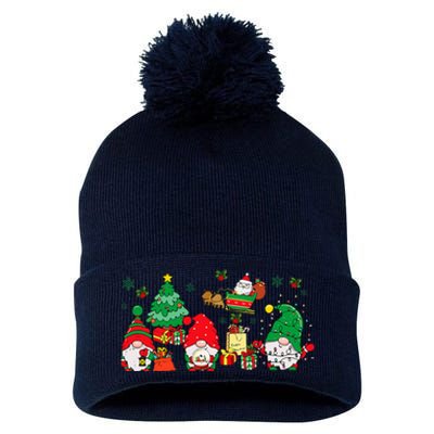 Cute Gnomes Christmas Santa Claus Gnome Xmas Family Matching Pom Pom 12in Knit Beanie