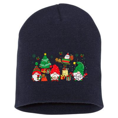 Cute Gnomes Christmas Santa Claus Gnome Xmas Family Matching Short Acrylic Beanie