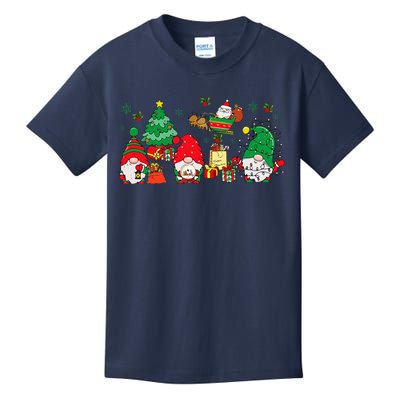 Cute Gnomes Christmas Santa Claus Gnome Xmas Family Matching Kids T-Shirt