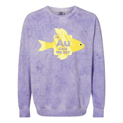 Chemistry Goldfish Chemical Symbol Chemist Colorblast Crewneck Sweatshirt