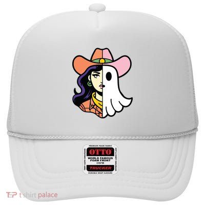 Cool Ghoul Cowgirl High Crown Mesh Back Trucker Hat