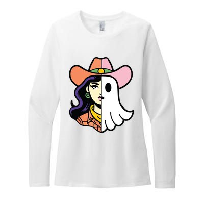 Cool Ghoul Cowgirl Womens CVC Long Sleeve Shirt