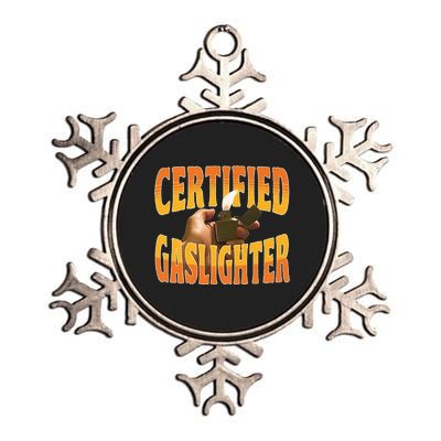 Certified Gaslighter Metallic Star Ornament