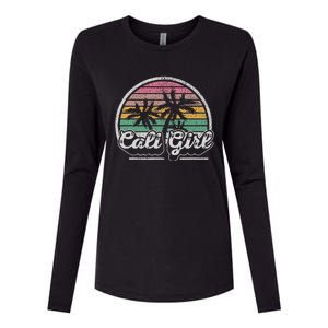 Cali Girl California Retro California Palm Trees Summer Womens Cotton Relaxed Long Sleeve T-Shirt