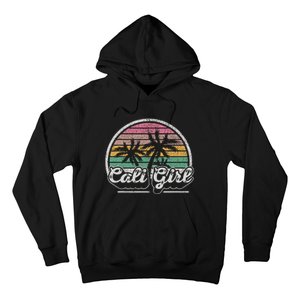 Cali Girl California Retro California Palm Trees Summer Hoodie