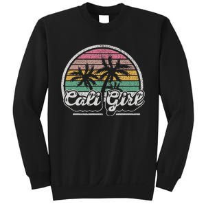 Cali Girl California Retro California Palm Trees Summer Sweatshirt