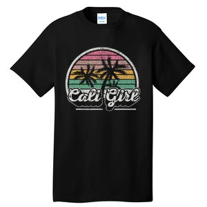 Cali Girl California Retro California Palm Trees Summer Tall T-Shirt