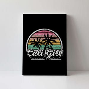 Cali Girl California Retro California Palm Trees Summer Canvas