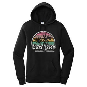 Cali Girl California Retro California Palm Trees Summer Women's Pullover Hoodie