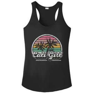 Cali Girl California Retro California Palm Trees Summer Ladies PosiCharge Competitor Racerback Tank