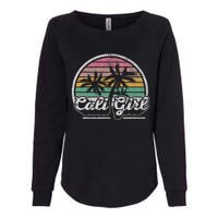 Cali Girl California Retro California Palm Trees Summer Womens California Wash Sweatshirt