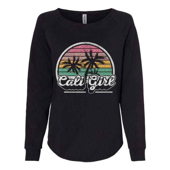 Cali Girl California Retro California Palm Trees Summer Womens California Wash Sweatshirt