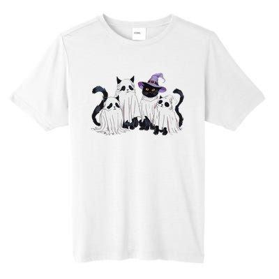 Cute Ghost Cats Halloween Outfit Costumes Black Cats Funny Tall Fusion ChromaSoft Performance T-Shirt