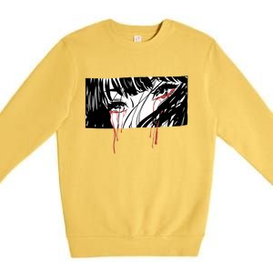 Crying Girl Premium Crewneck Sweatshirt