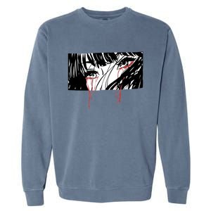 Crying Girl Garment-Dyed Sweatshirt