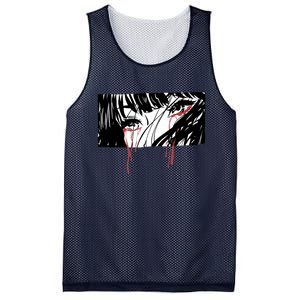 Crying Girl Mesh Reversible Basketball Jersey Tank